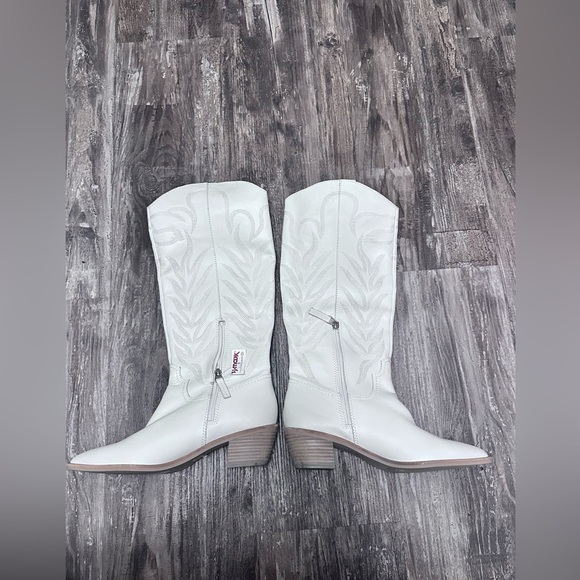 Dolce Vita White Western Cowboy Boots NEW Sz 11 - Picture 3 of 5